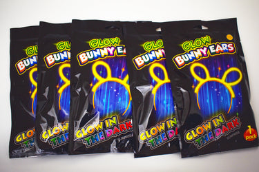 Orange Glow Stick Bunny Ears- Single Retail Packs